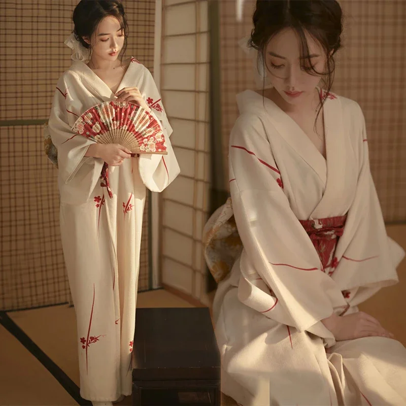Asian Cosplay Anime - Japon Geleneksel Kimono Hırka Kadın Elbise