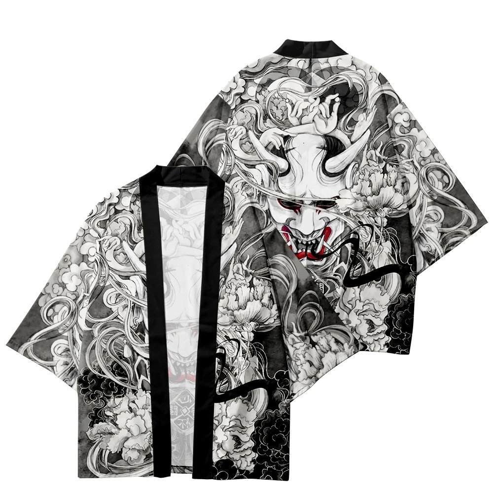 Iblis baskı Samurai gömlek giy - Asian Cosplay Anime incelemesi ve fiyatı