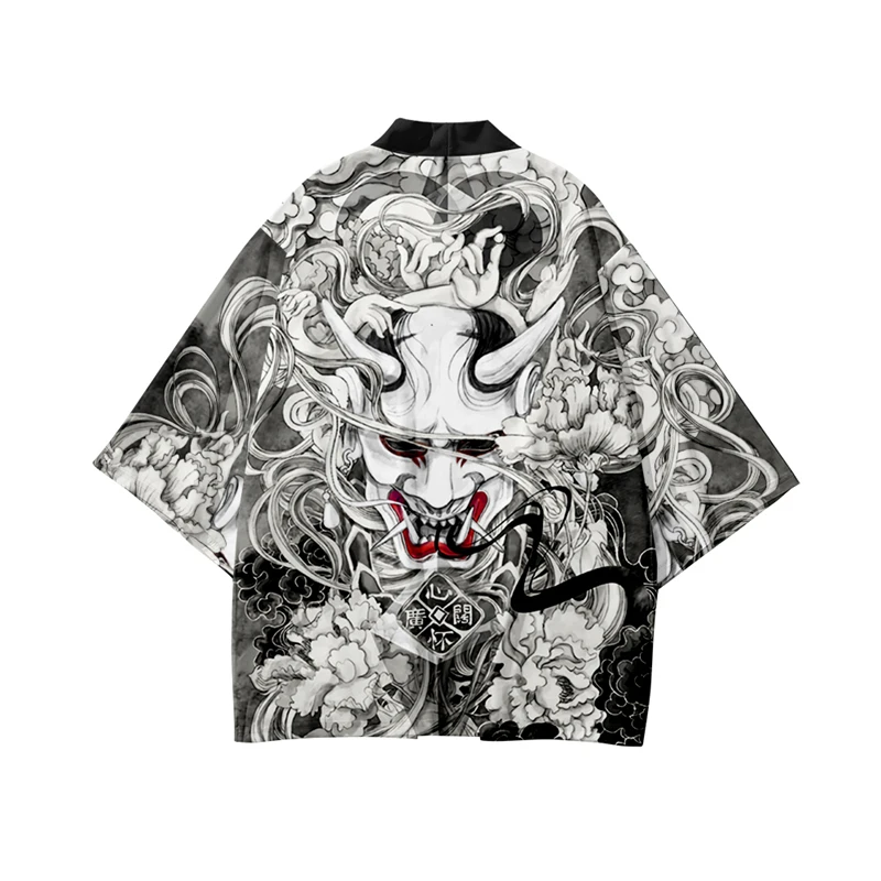 Iblis baskı Samurai gömlek giy - Asian Cosplay Anime incelemesi ve fiyatı