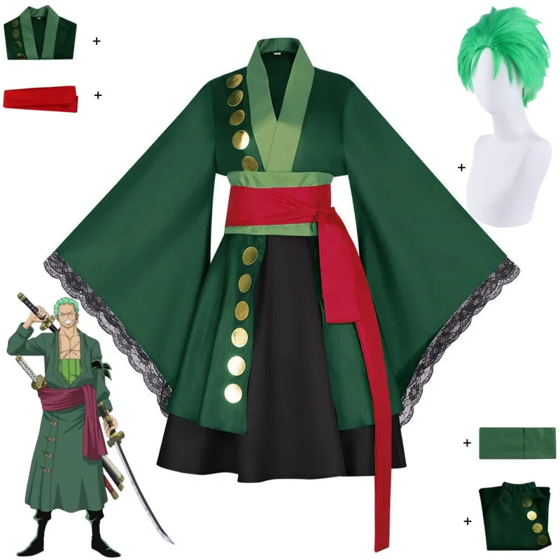 Anime Roronoa Zoro Cosplay Kos - Anime Zoro Cosplay Female incelemesi ve fiyatı