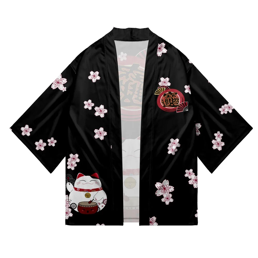 Japon Kedi Baskı Cosplay Haori - Asian Cosplay Anime incelemesi ve fiyatı