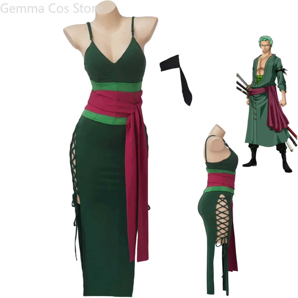 Anime Roronoa Zoro Cosplay Kos - Anime Zoro Cosplay Female incelemesi ve fiyatı