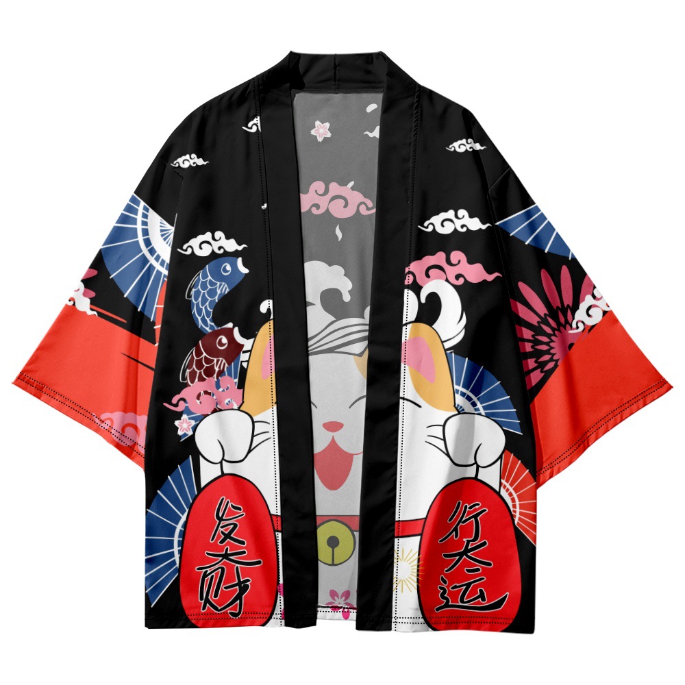 Yukata Cosplay Kedi Baskı Hırk - Asian Cosplay Anime incelemesi ve fiyatı