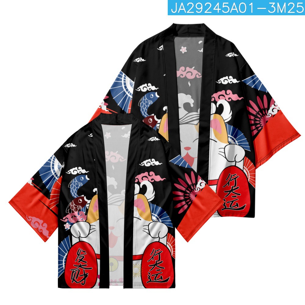 Yukata Cosplay Kedi Baskı Hırk - Asian Cosplay Anime incelemesi ve fiyatı